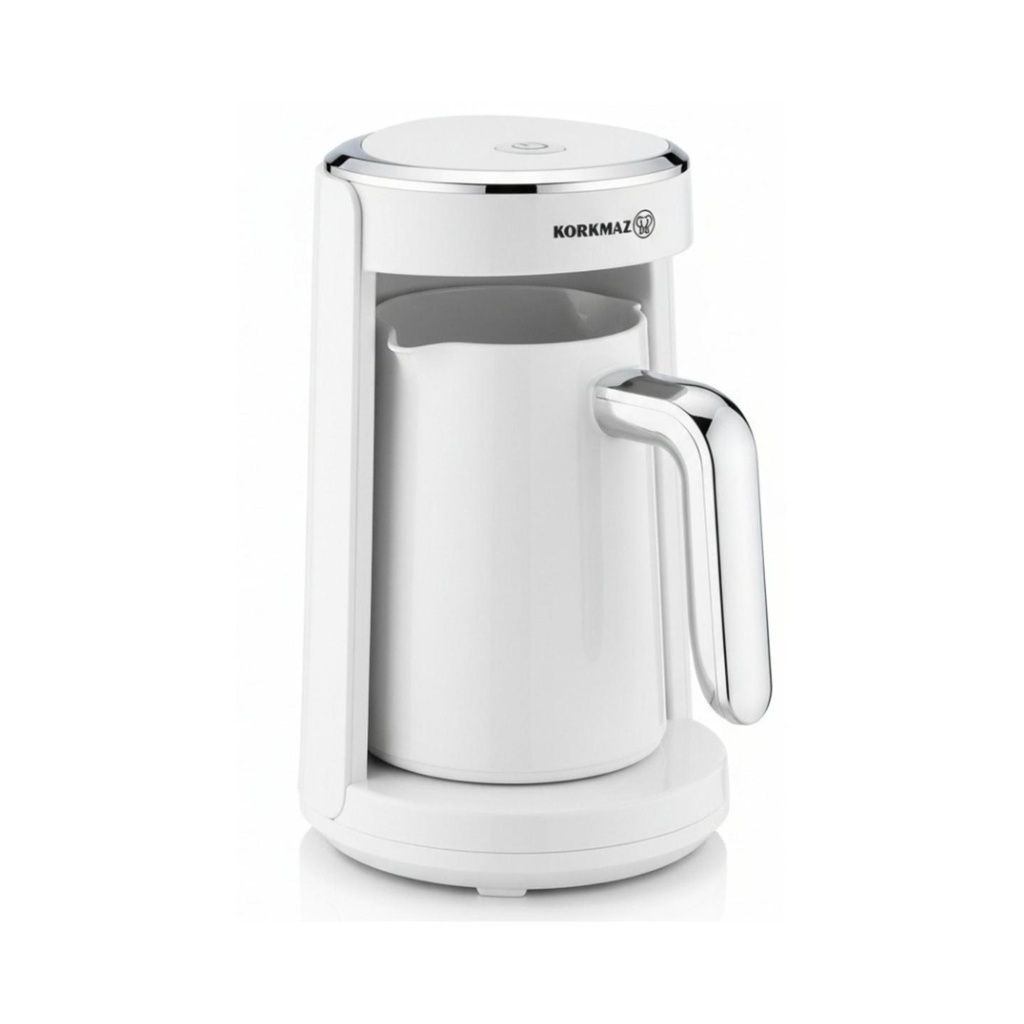 Korkmaz Keyif elekt. Mokka Türk kahve Kaffeemaschine (Vanille-Weiß)