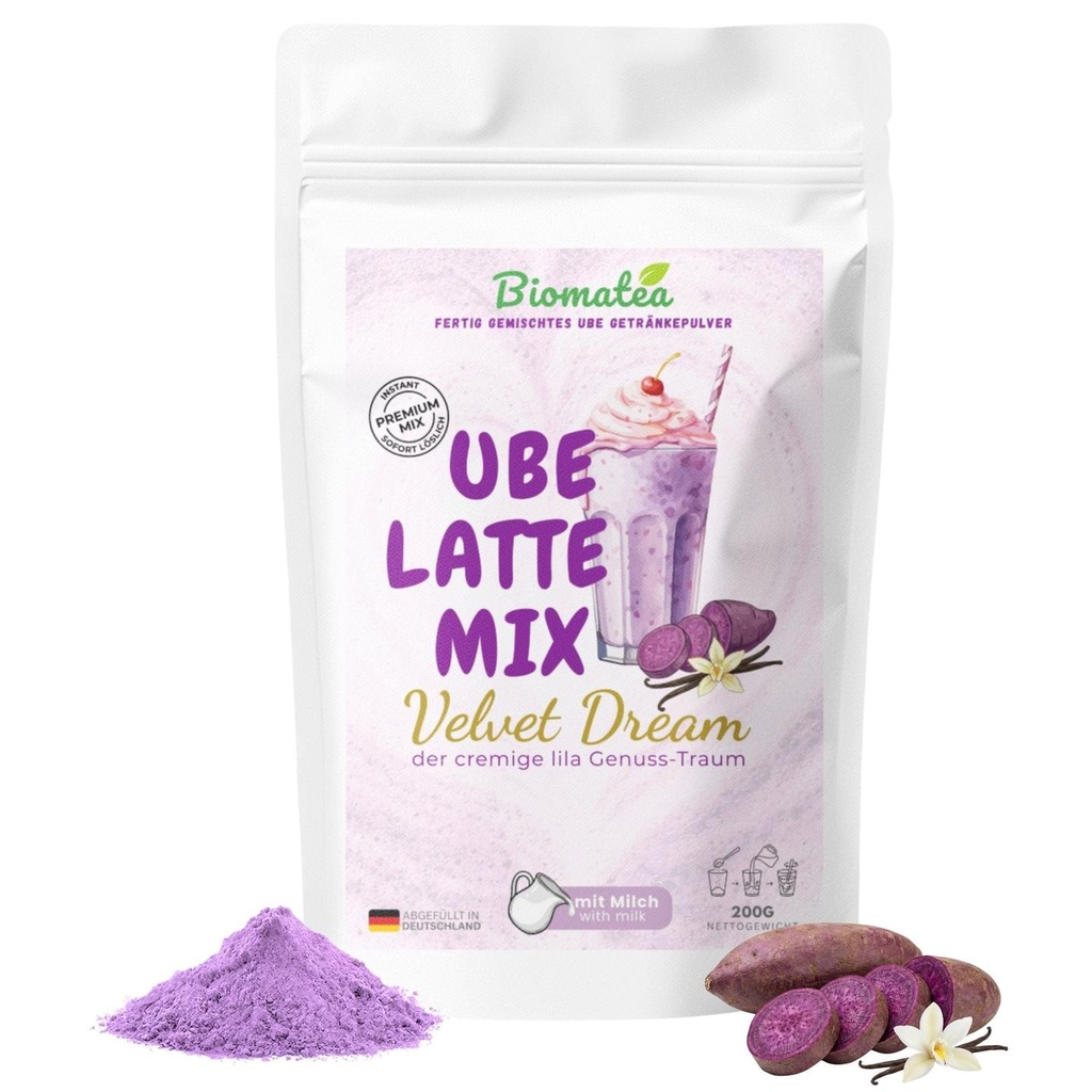 Premium Ube Latte Mix "Velvet Dream" – Instant Purple Bubble Tea & Backmischung
